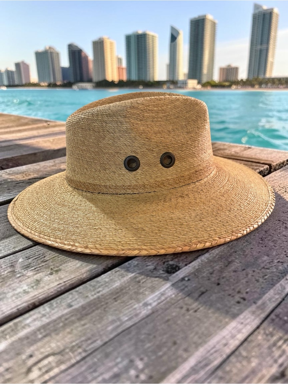 Men's Straw Panama  Hat - Natural Tan XL